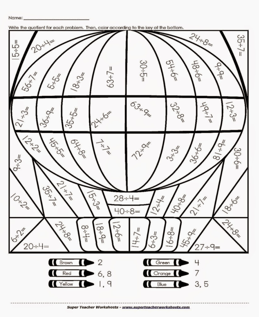 Division Coloring Worksheets Coloring Pages