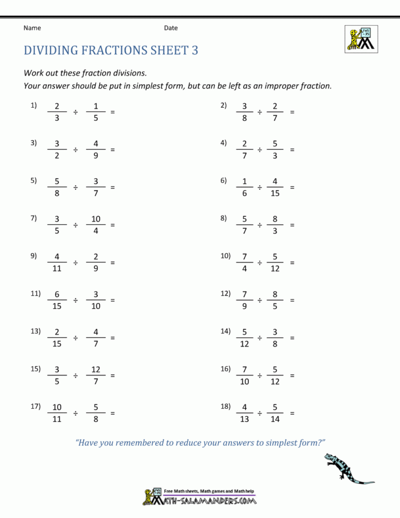 Division Of Fractions Worksheets Grade 5 Pdf Frank Jone s English 