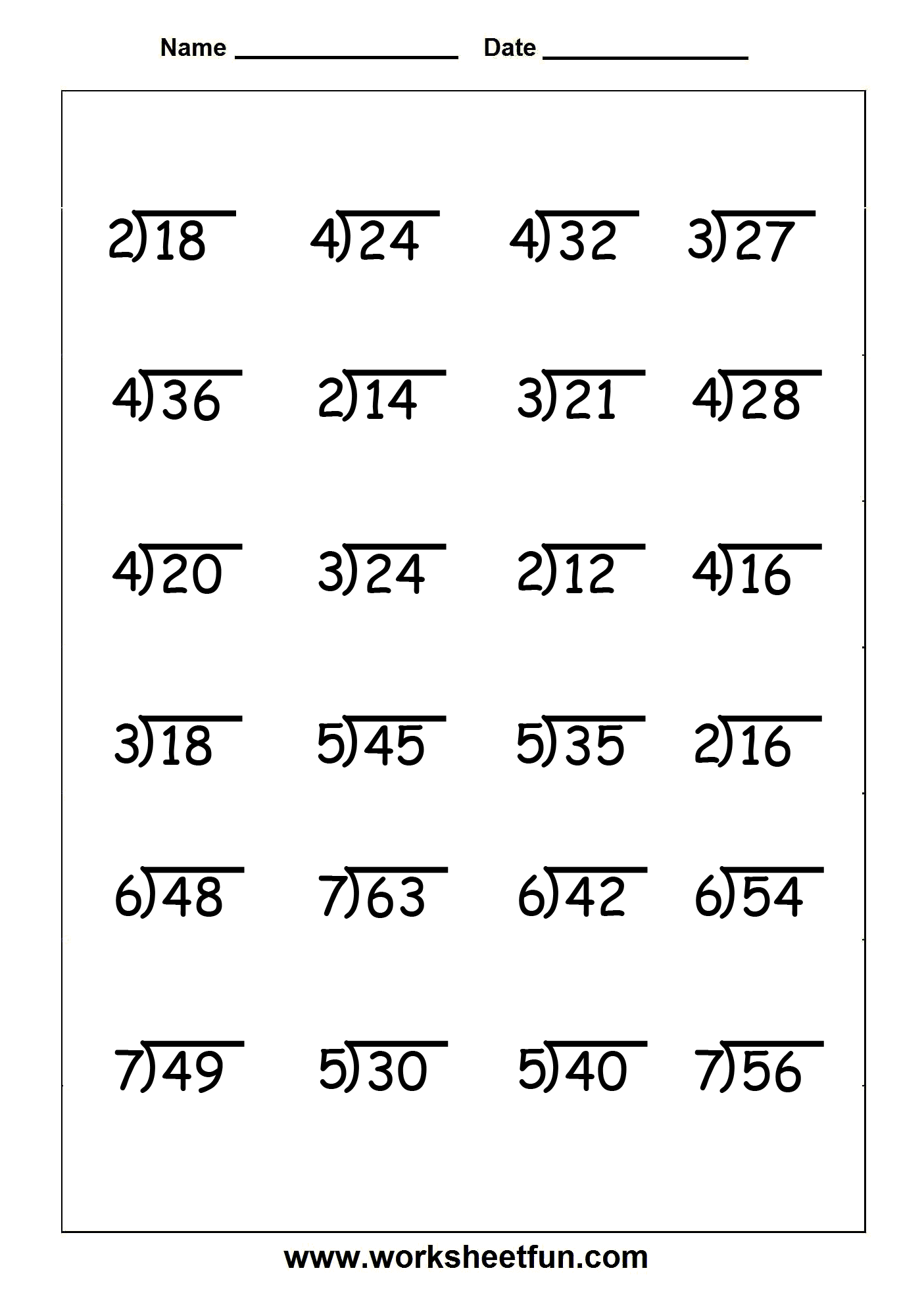 Division Worksheets 4 Worksheets FREE Printable Worksheets