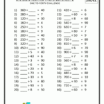 Fourth Grade Division Math Printable Worksheet Edumonitor 15 Best