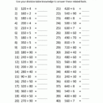 Fourth Grade Division Math Printable Worksheet Edumonitor 7 Best