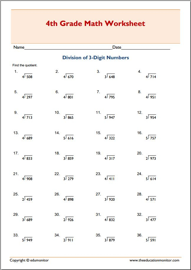 Free Printable Worksheets For 4th Grade