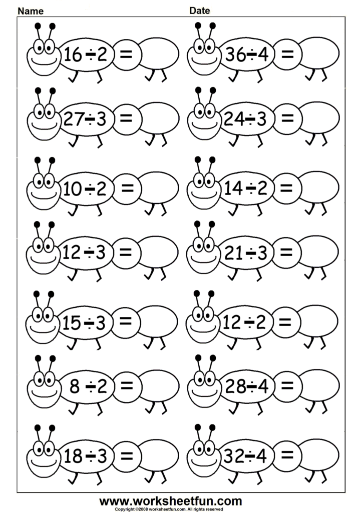 Fun Division 4 Worksheets Multiplication Worksheets Math 