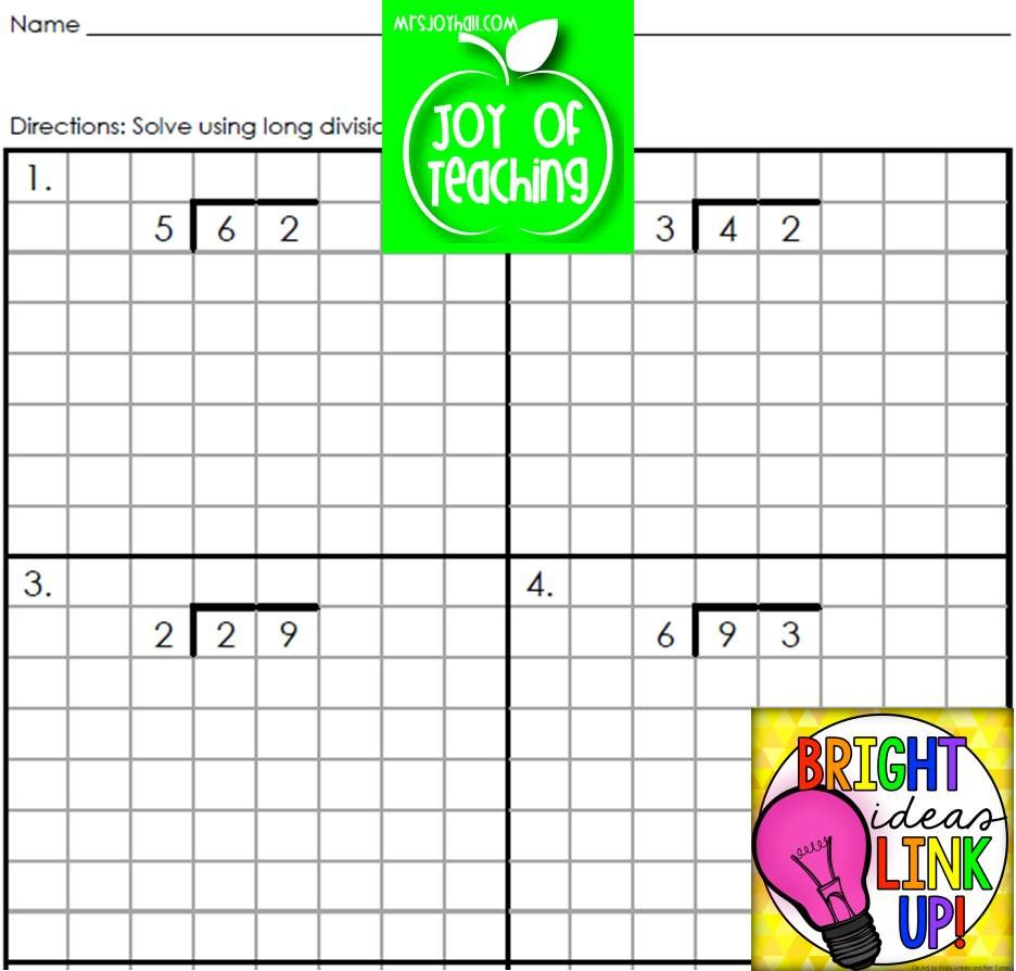 Grids And Columns In Math Elementary Math Math Division Fun Math