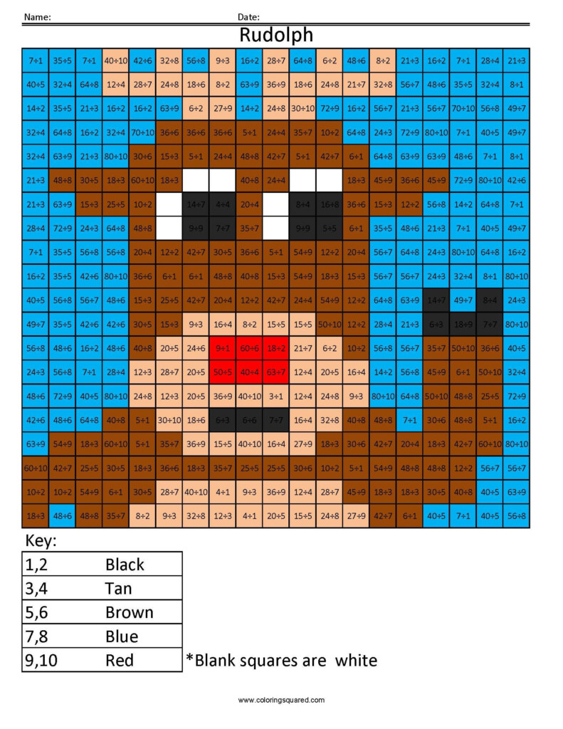 Holiday Multiplication And Division Math Coloring Christmas Math 