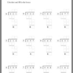 Long Division 2 Digits By 1 Digit With Remainders 8 Worksheets Long