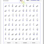 Long Division And Multiplication Worksheets