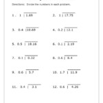 Long Division Decimals 3rd Grade Math Free Printable Division