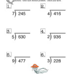 Long Division No Remainder Worksheet 1