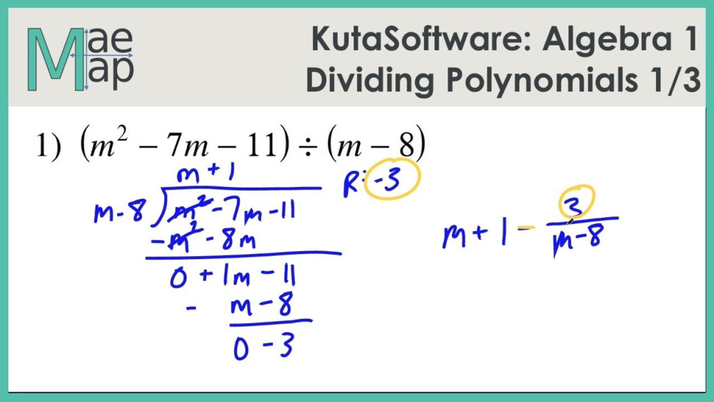 Long Division Polynomials Worksheet