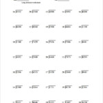 Long Division Practice Preschool Kindergarten Worksheets