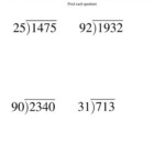 Long Division Two Digit Divisor And A Two Digit Quotient With No