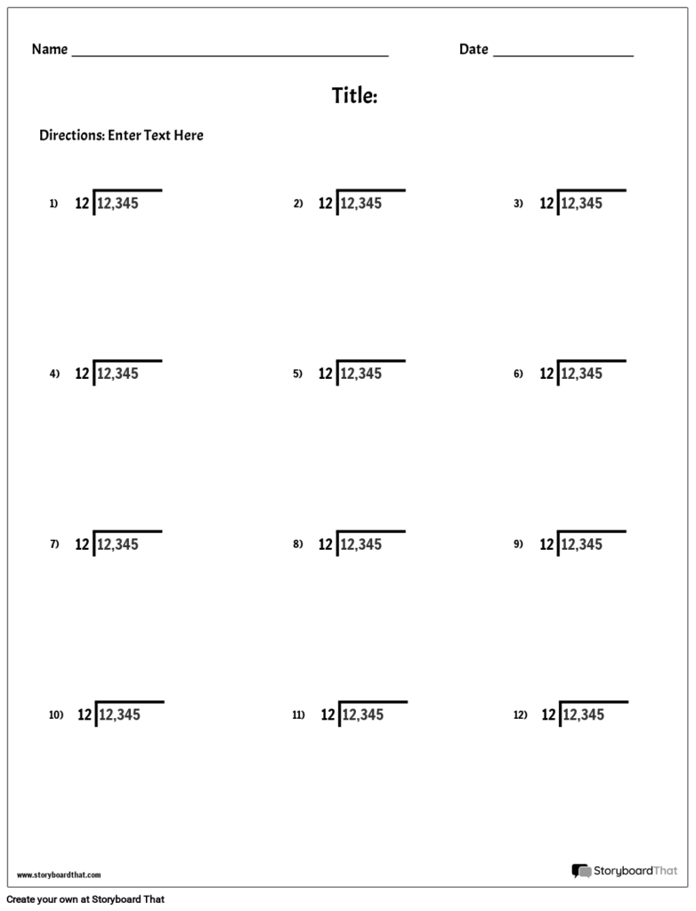 Make Division Worksheets Math Worksheet Templates