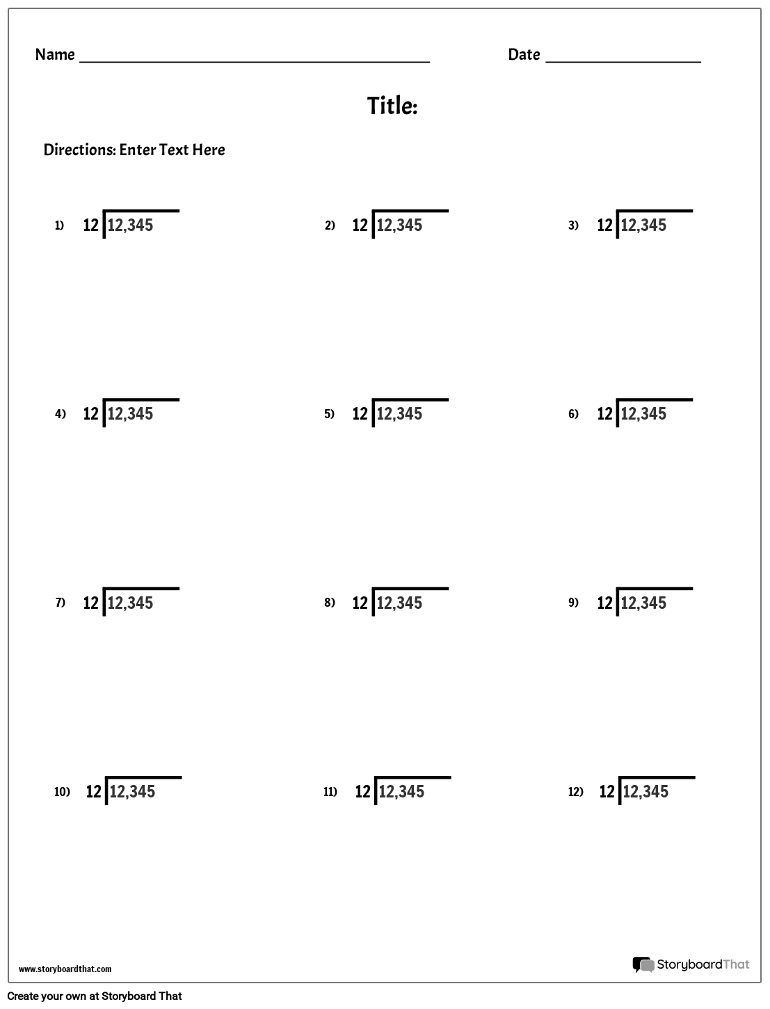 Make Division Worksheets Math Worksheet Templates