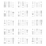 Multiplication And Division Relationships With Products To 144 A