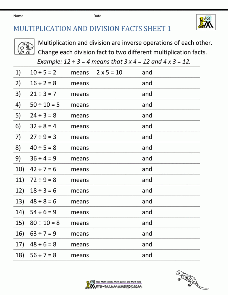 Multiplication Facts Worksheets Understanding Multiplication To 10x10