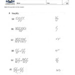 Multiplying And Dividing Exponents Worksheet