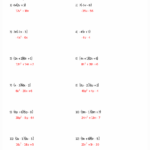 Multiplying Polynomials Worksheets Answers