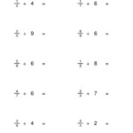 Old Fractions Division Worksheets