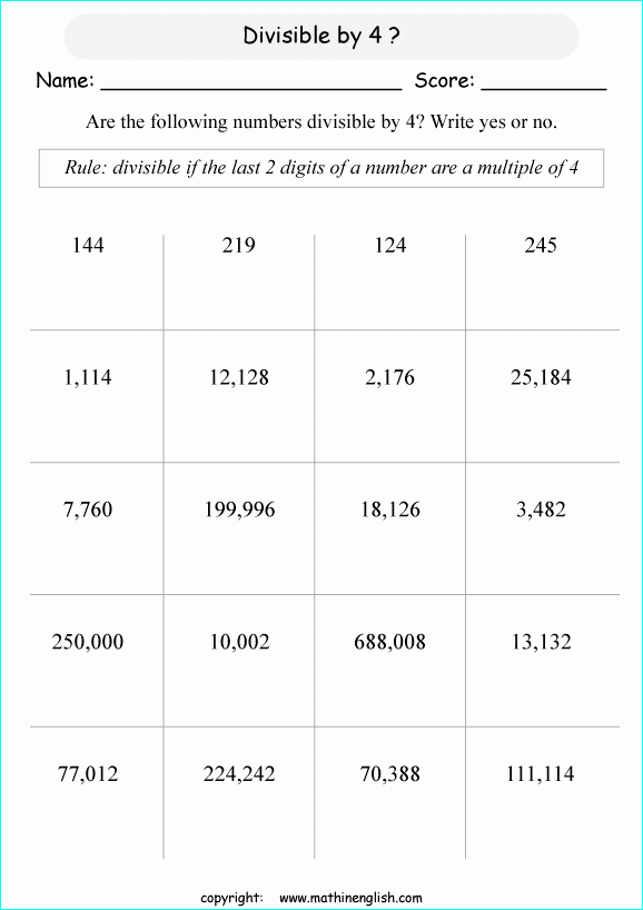 Printable Primary Math Worksheet For Math Grades 1 To 6 Based On The 