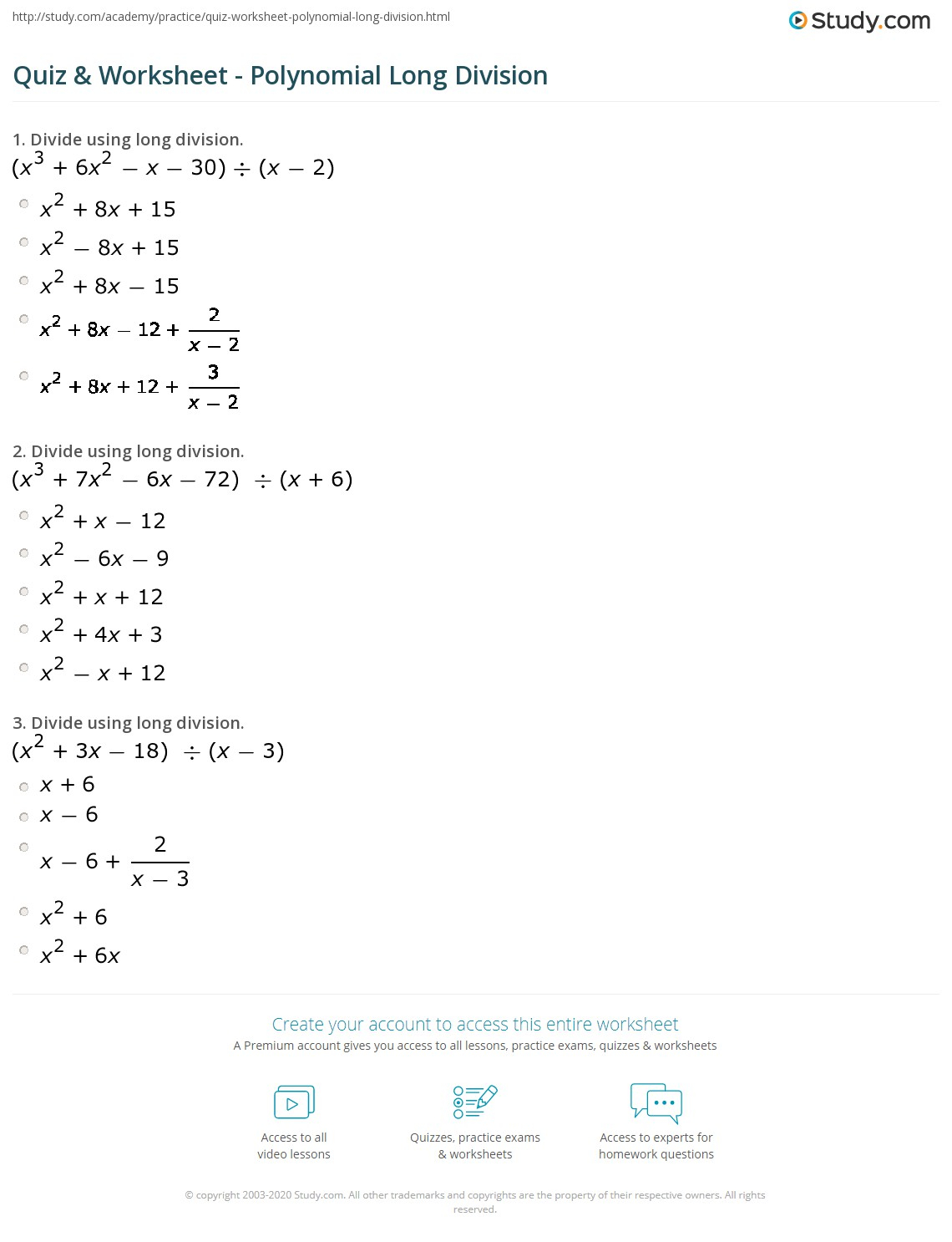 Read PDF Polynomial Long Division Worksheet pdf Vcon duhs edu pk