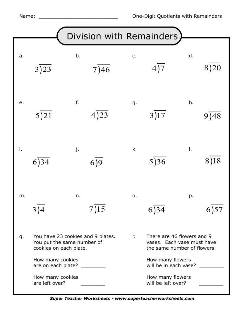 Super Teacher Worksheets Division Word Problems Divisonworksheets