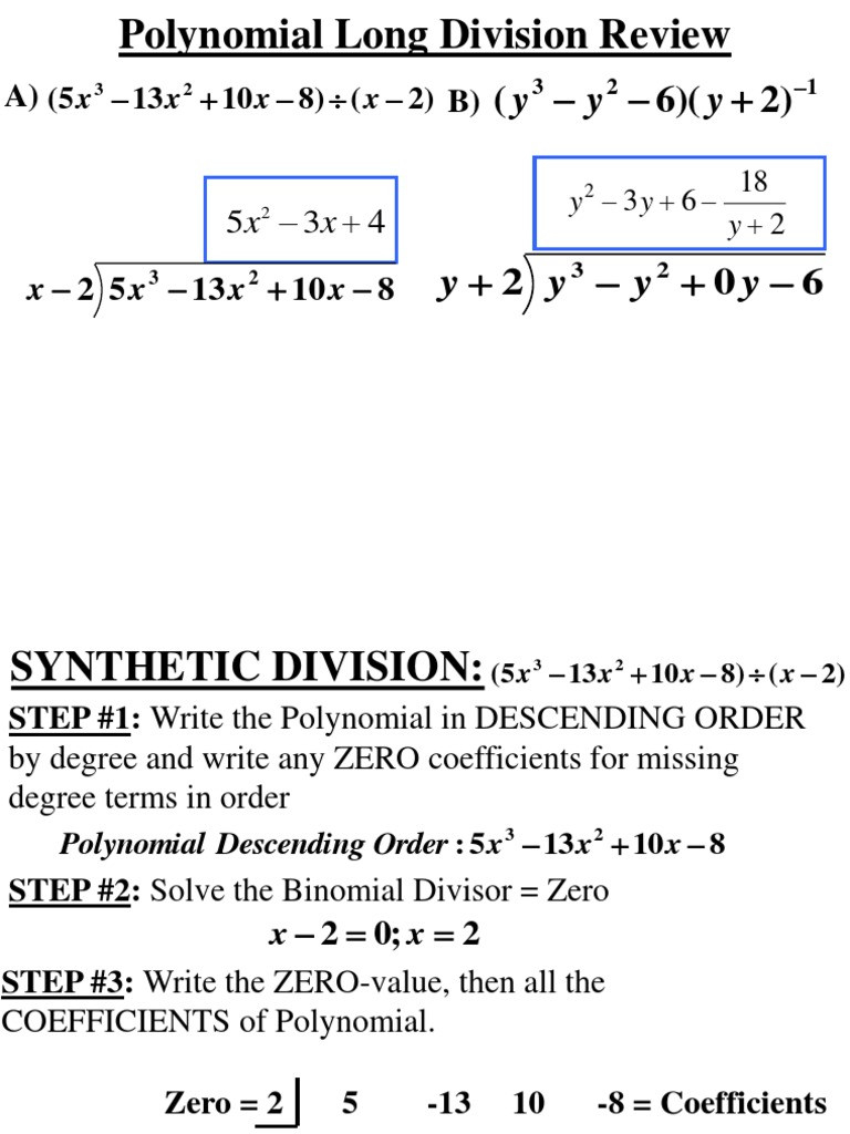 Synthetic Division Worksheet Organicked