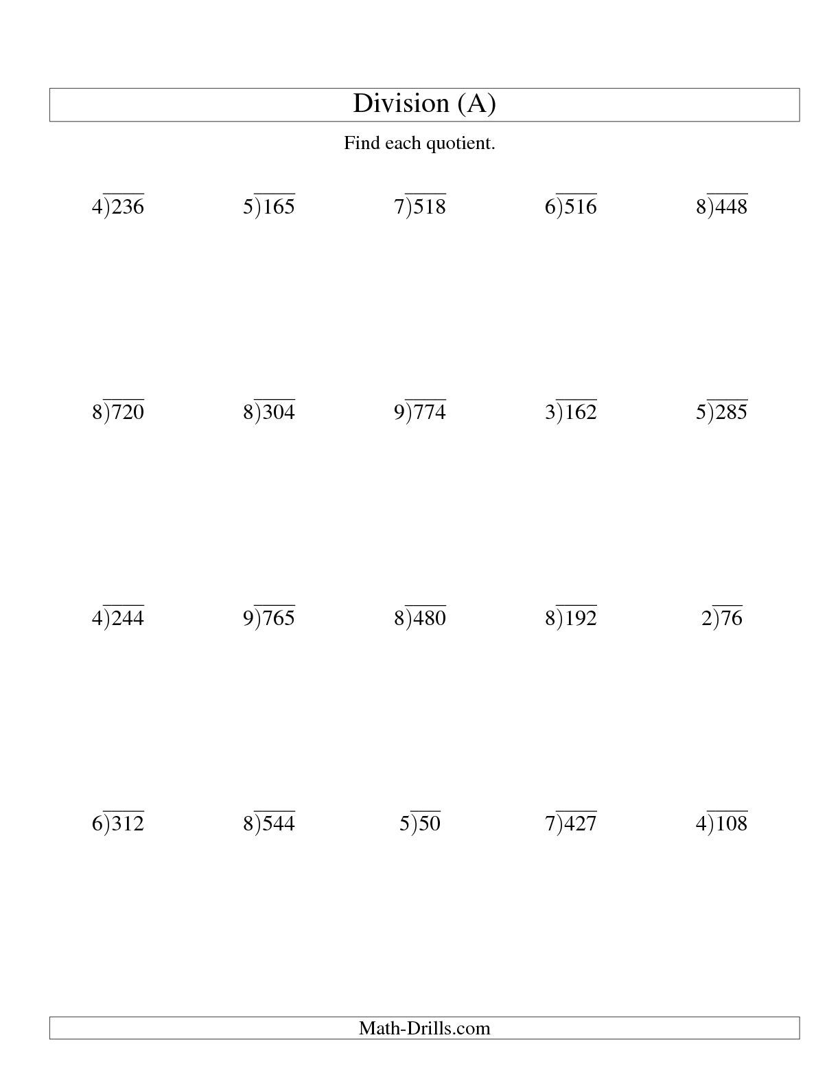 The Long Division One Digit Divisor And A Two Digit Quotient With No