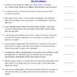 Word Problems Worksheets Dynamically Created Word Problems