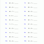 Worksheets For Basic Division Facts grades 3 4 Division Worksheets