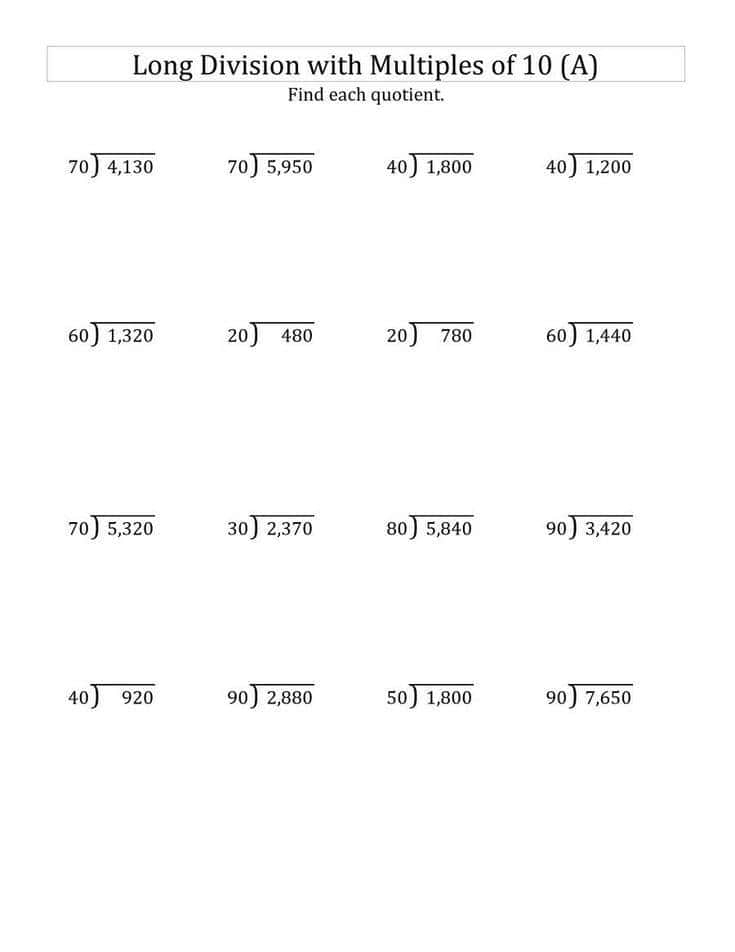 12 Best Images Of Fourth Grade Worksheets Division With Three Digit