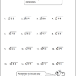 3rd Grade Division Worksheets Best Coloring Pages For Kids Short