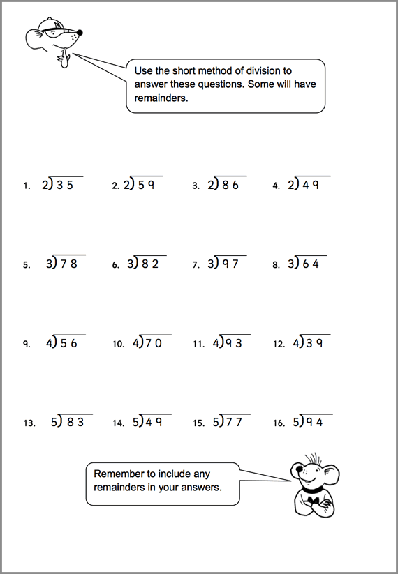 3rd Grade Division Worksheets Best Coloring Pages For Kids Short 