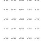 4 Digit By 2 Digit Long Division With Remainders And Steps Shown On