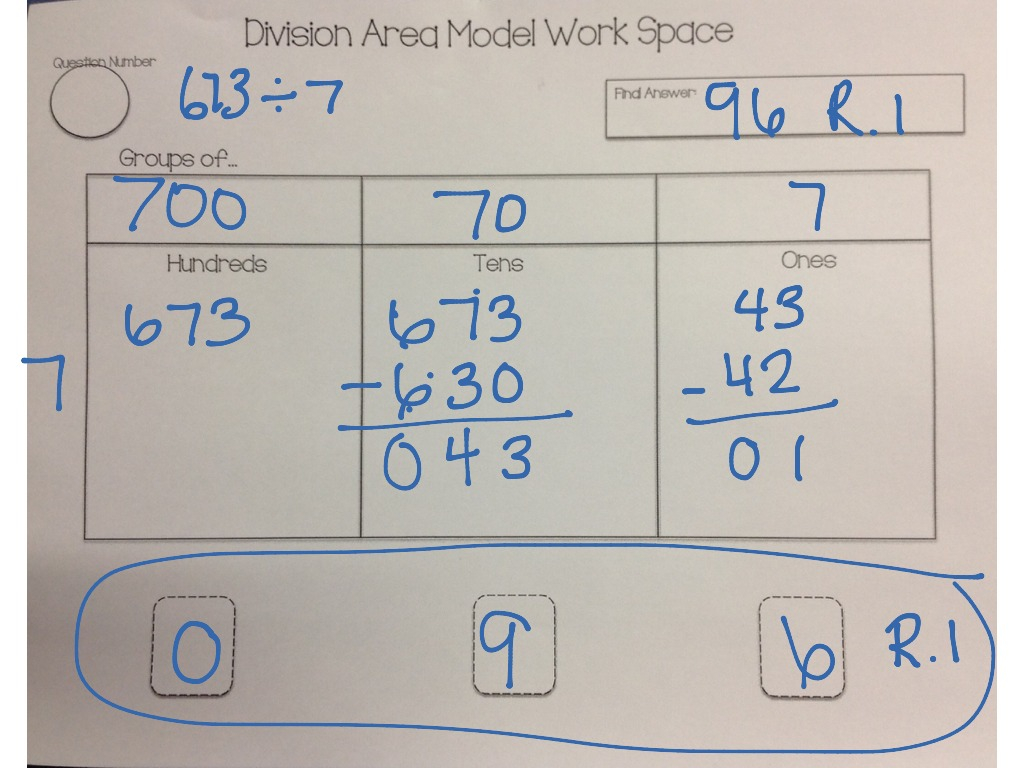 4th Grade Division Area Model Math Elementary Math Math 4th Grade