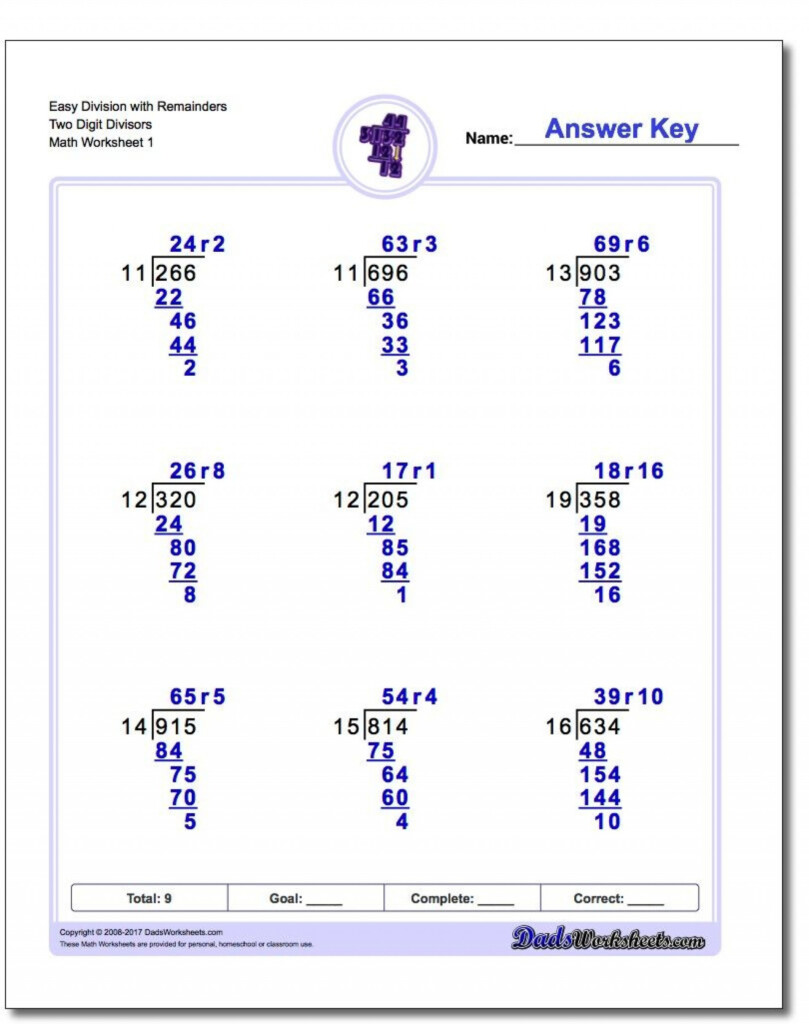 5th Grade Long Division Practice Worksheet Free Printable Long 