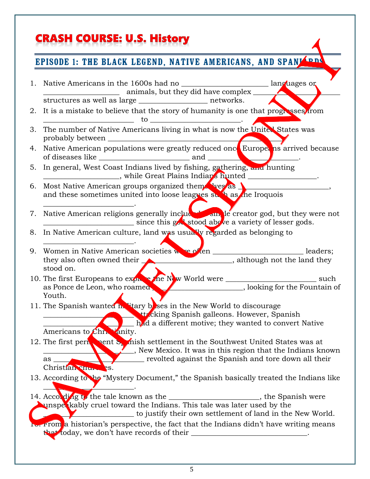 America The Story Of Us Episode 4 Division Worksheet Answer Key 