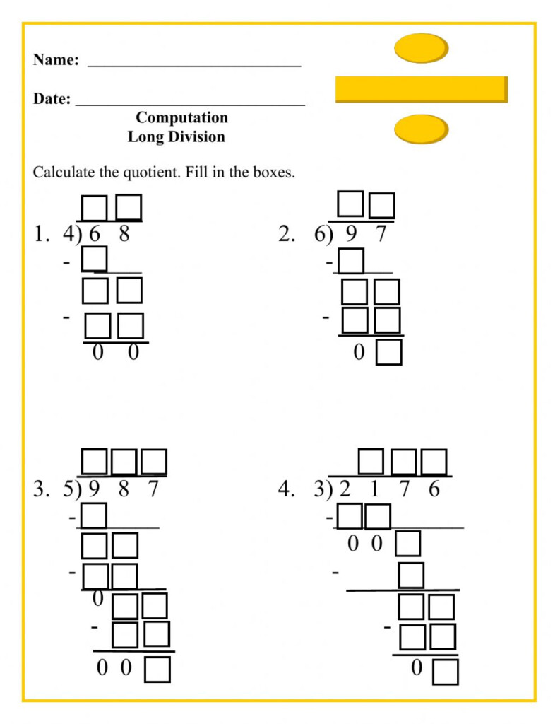 Computation Division Interactive Worksheet