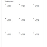 Dividing 3 Digits By 1 No Remainder Worksheet