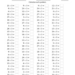 Dividing By 3 With Quotients From 1 To 9 A