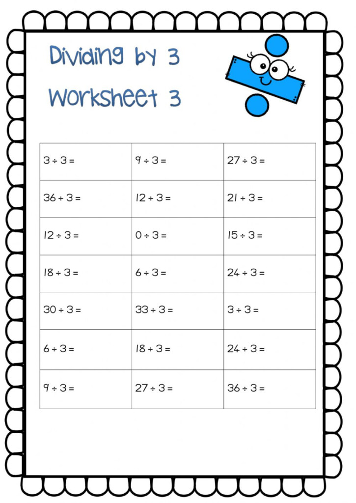 Dividing By 3 Worksheet 3 Worksheet