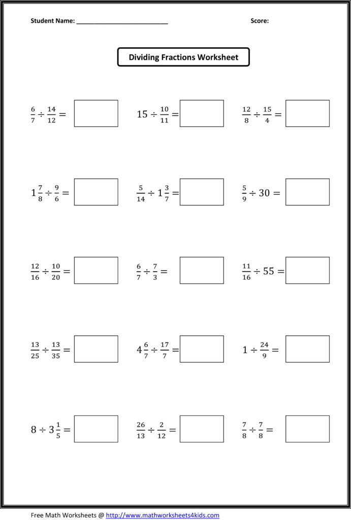 Dividing Fractions Made Easy Printable Worksheet For Practice Style 