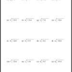 Dividing Hundredthsa Whole Number A Printable Decimal Division