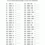 Division Multiples Of 10 100 And 1000 Worksheets Times Tables Worksheets