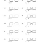 Division With A Remainder Worksheet