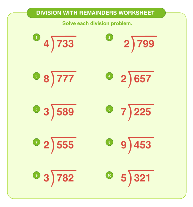 Division With Remainders Worksheet Download Free Printables For Kids