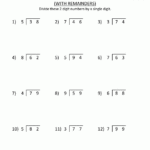 Division Worksheets 3rd Grade