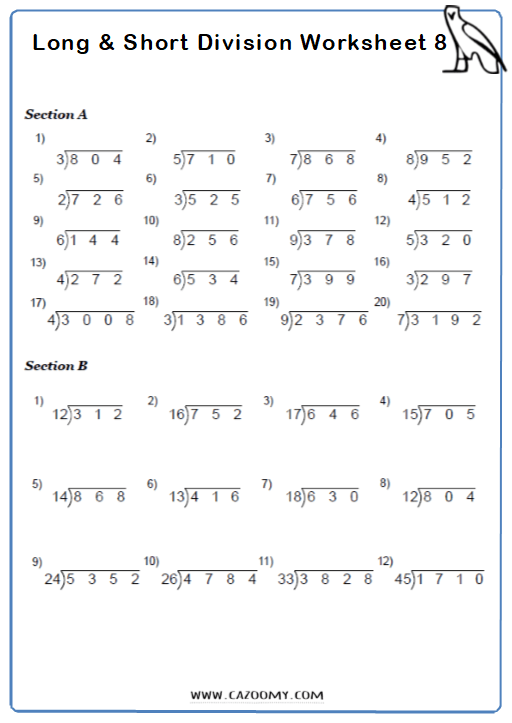 Division Worksheets Division Worksheets Long Division Math Division