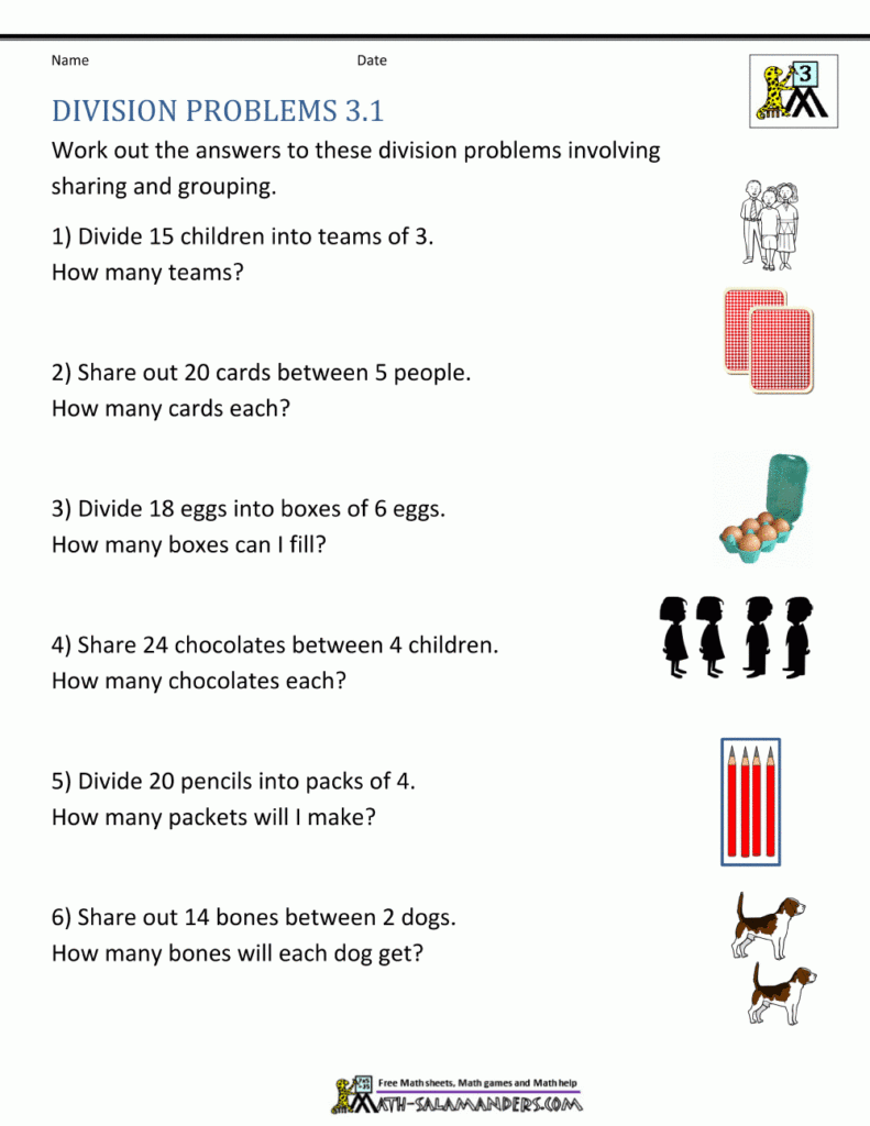 Division Worksheets Grade 3