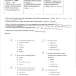 Federalism The Division Of Power Worksheet Answers Db excel